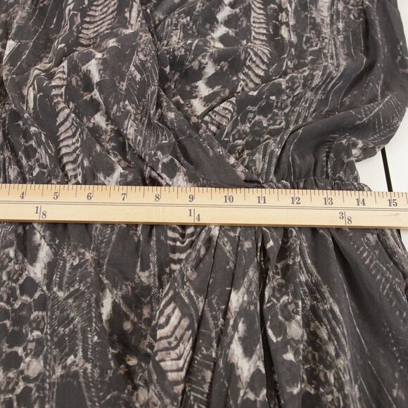 IRO Akley Silk Faux Wrap Snake Print Argent Black White Mini Dress Sz 40 / US S - Picture 4 of 10